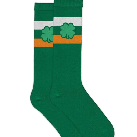Tipsy Elves Womens Shamrock Striped Socks One Size Green & Orange st patrick - Picture 1 of 4